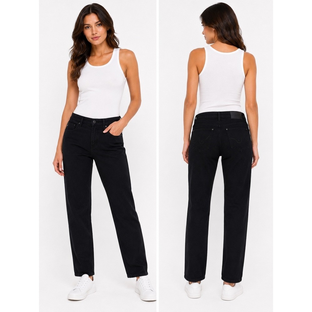 AG Adriano Goldschmied The Graduate‎ Pants Womens 34 Black Tailored Leg Trousers